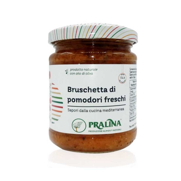 Bruschetta Zubereitung mit frischen Tomaten von Pralina 180g